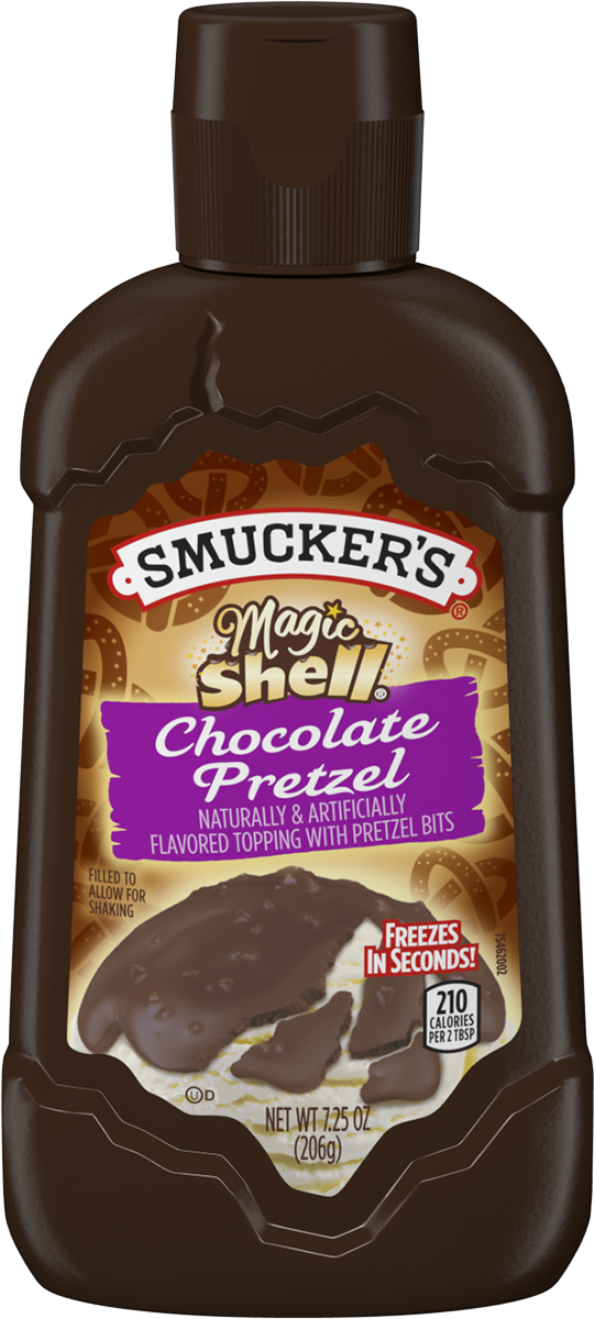 Magic Shell® Chocolate Pretzel Topping - Magic Shell Chocolate Syrup (541x1200), Png Download