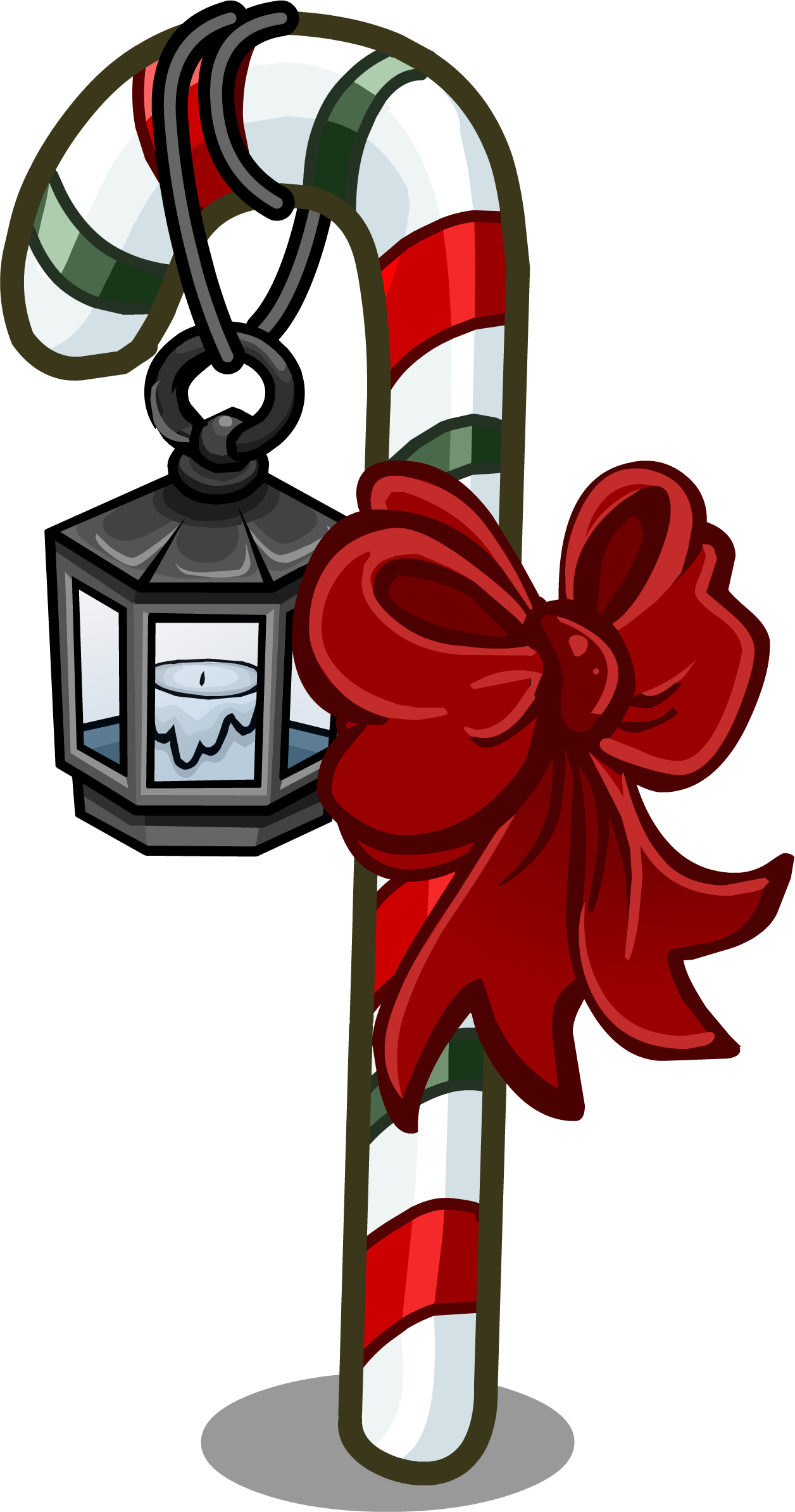 Candy Cane - Club Penguin Candy Cane (628x1173), Png Download