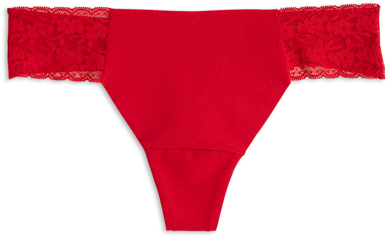 Thong Low Invisible Red - Panties (888x888), Png Download