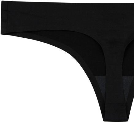 Seamless Thong - Midnight Black - Thong (450x600), Png Download