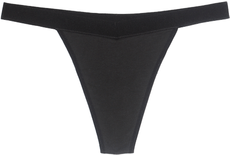 Cotton Thong Black V=1536430341 - Thong (500x500), Png Download