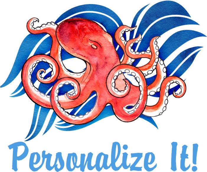 Favorite - Personalized Ocean Octopus Mugs (700x700), Png Download