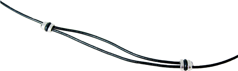 Leather Necklace Slider Bead Thong Replacement - Wire (800x447), Png Download