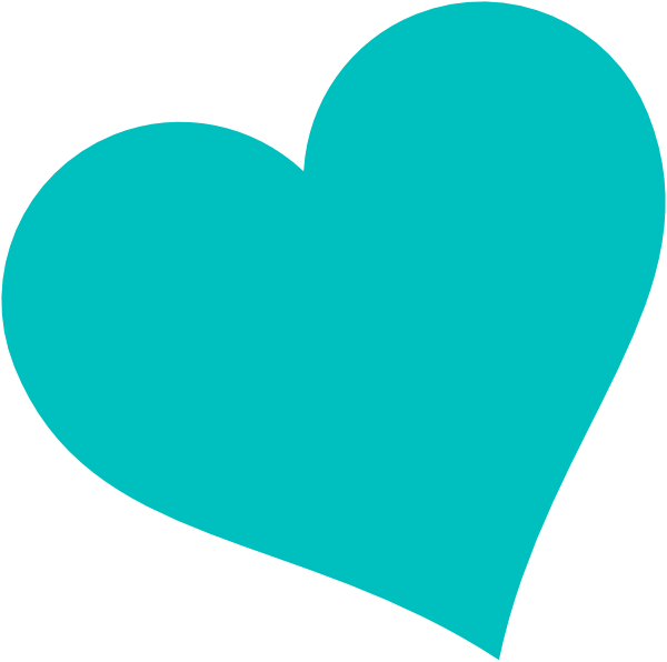 Blue Heart Clip Art At Clker - Blue Heart Vector Png (600x596), Png Download