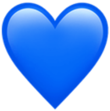 Blue Heart Emoji Art Photography Decoration Bynisha - Blue Heart Emoji Transparent (682x678), Png Download