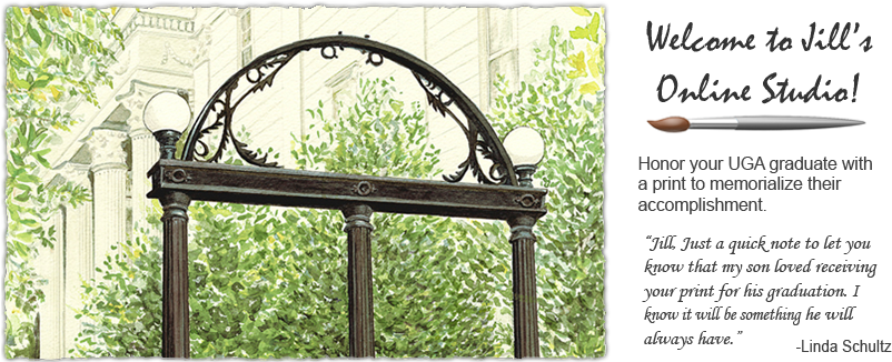 Featuring A Collection Of Famous Uga Landmarks Such - University Of Georgia (820x325), Png Download