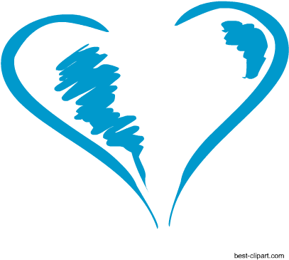 Blue Scribbled Heart - Emblem (450x450), Png Download