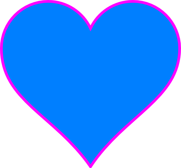 ❣hearts❣ ‿✿⁀♡♥♡❤ Heart Clip Art, Online Art - Blue Heart Clipart Png (600x556), Png Download