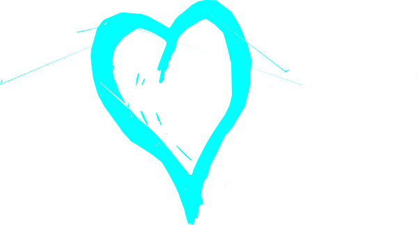 Aqua Heart Clip Art - Aqua Hearts (600x323), Png Download