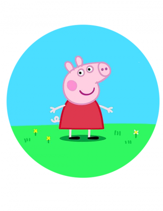 Peppa Pig Facing Forward (420x420), Png Download