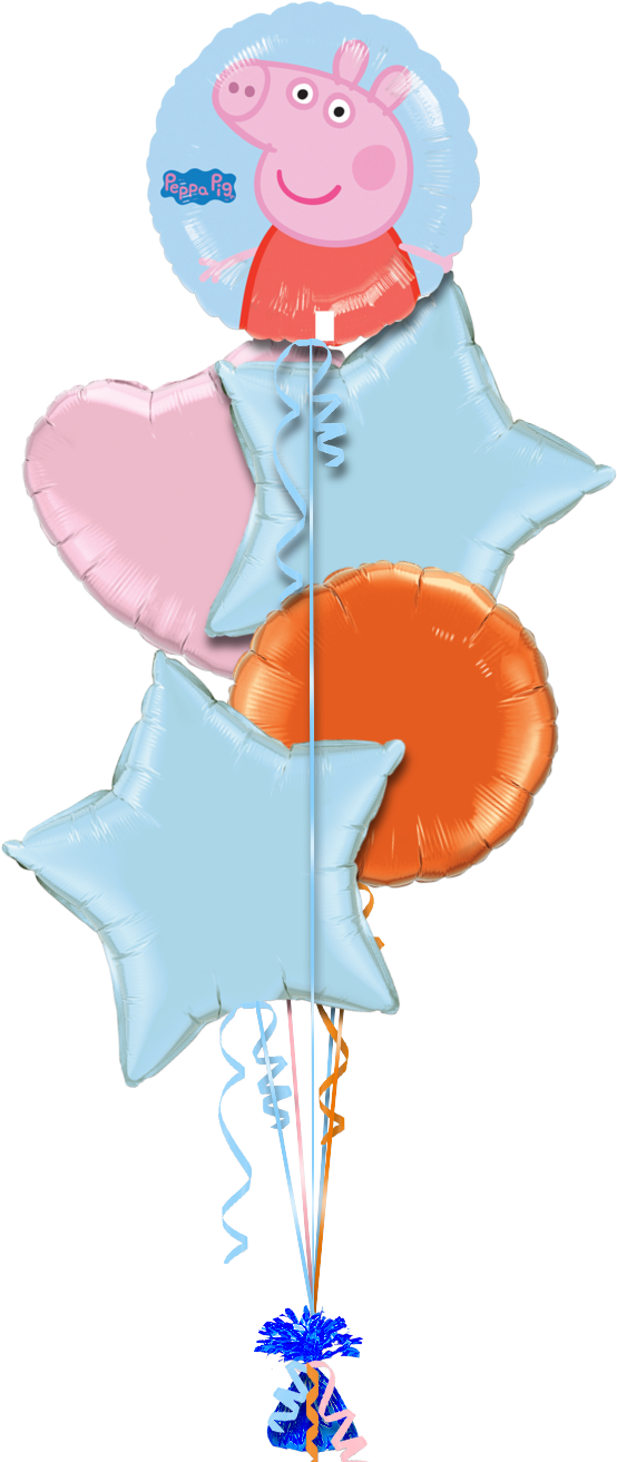 Peppa Pig Birthday Balloon - Peppa Pig (763x1333), Png Download