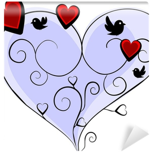 Download Romantic Blue Heart With Three Red Hearts And Four Heart Png Image With No Background Pngkey Com