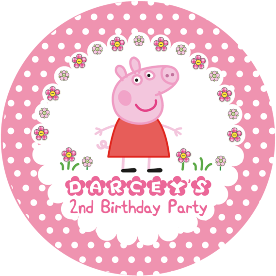 Peppa Pig Party Box Stickers - Municipality Of Sirawai Zamboanga Del Norte (580x580), Png Download