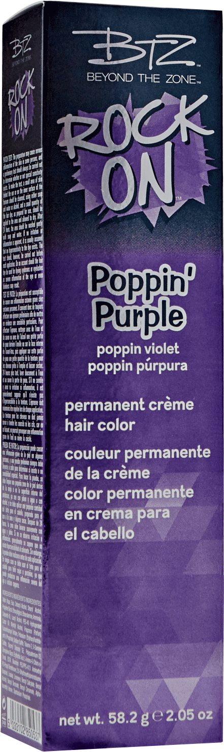 Beyond The Zone Poppin Purple Permanent Creme Hair - Btz Rock On Poppin Purple (1500x1500), Png Download