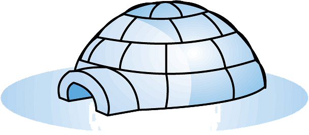 Igloo Png Image - Igloo Clip Art (607x266), Png Download