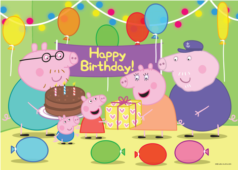 Peppa Pig Birthday - Peppa Pig 20pce Puzzle (bag) (games/puzzles) (630x335), Png Download