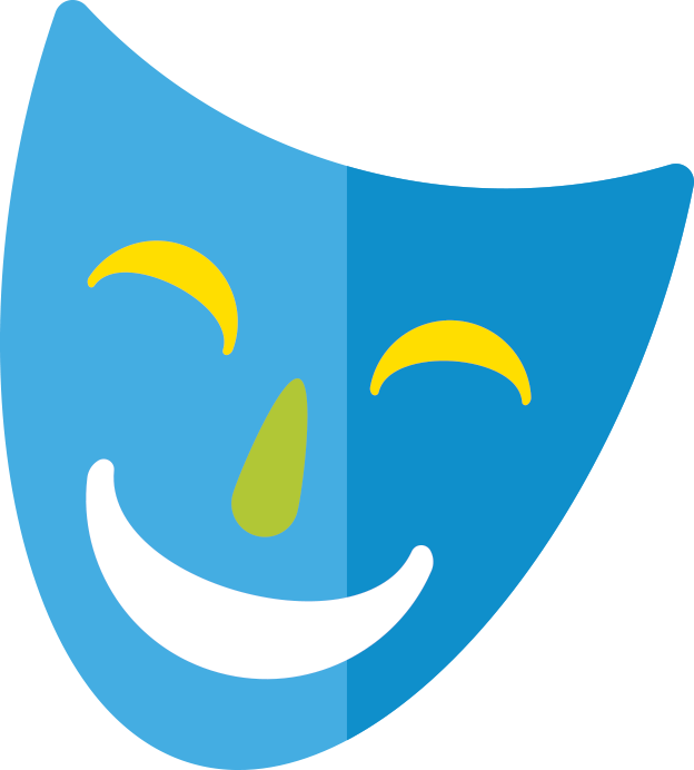 Comedy Mask For Eblast - Summer Camp (624x692), Png Download