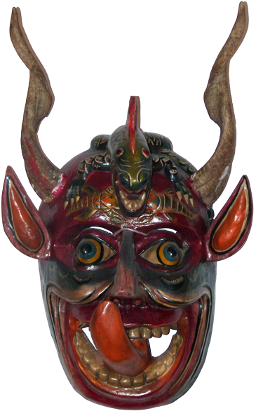 Devil Mask - Mexican Devil Masks (387x600), Png Download