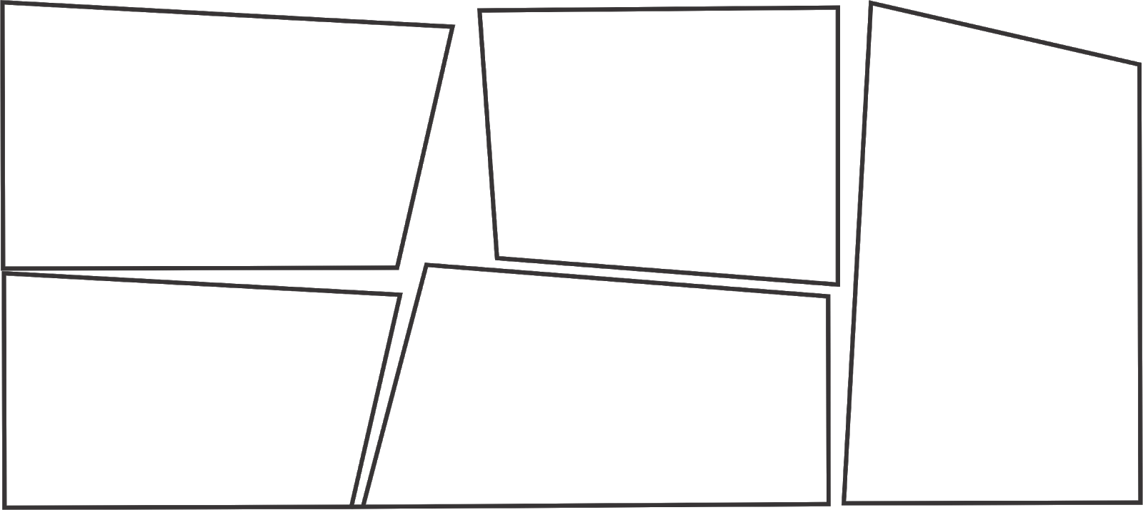 This Is 5 Photo Collage Design Frame In This Frame - Picture Frame (1600x715), Png Download