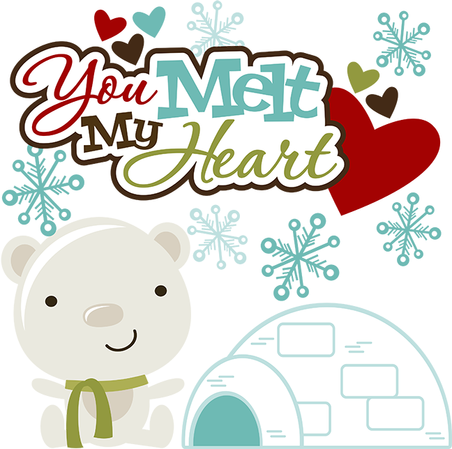 You Melt My Heart Svg Polar Bear Svg Igloo Svg Snowflake - Thank You (648x644), Png Download