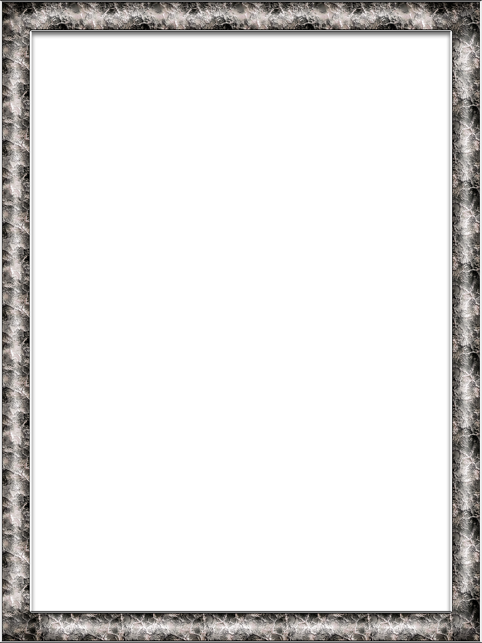 Frame Photo Frame Transparent Background - Black And White Musical Notes Border (960x1280), Png Download
