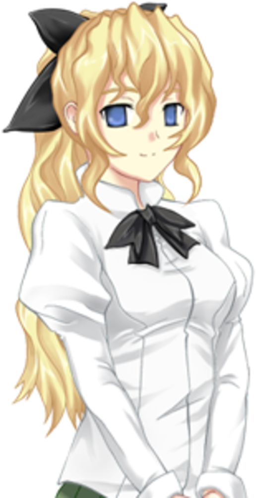 Cute Anime Blond Girl (600x1000), Png Download