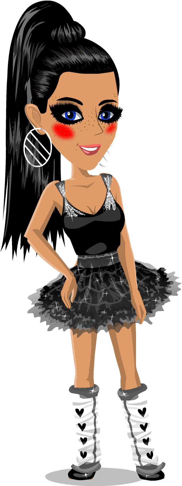 Msp Ballerina- Dark - Msp Ballerina (657x1700), Png Download