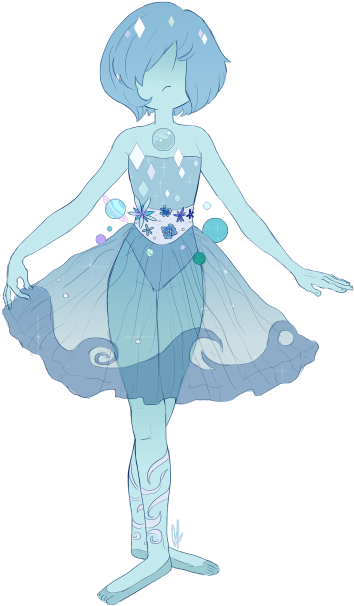 Blue Pearl<3 - Steven Universe Blue Pearl Outfits (500x625), Png Download