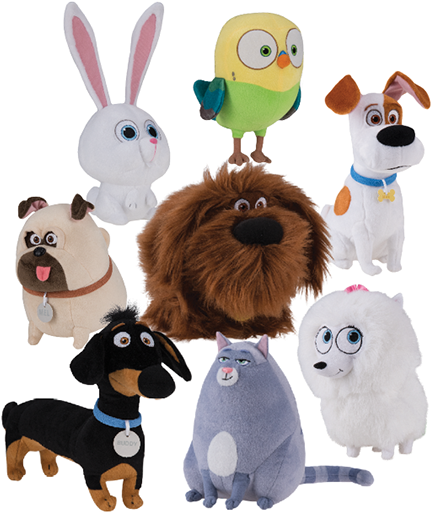 7″ Secret Life Of Pets Assortment Dozen Action Enterprises - Secret Life Of Pets Plush Collection (440x518), Png Download
