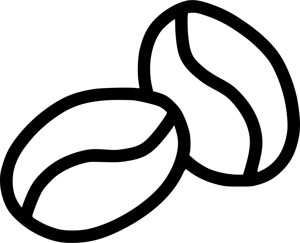 Coffee Beans Cocoa Caffeine Seeds Comments - Black And White Clipart Coffee Bean (980x796), Png Download