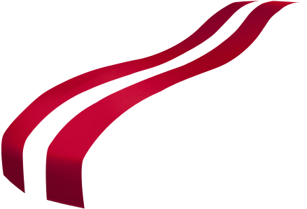 Personalized Indoor Satin Stretch - Red Race Stripes Png (657x366), Png Download