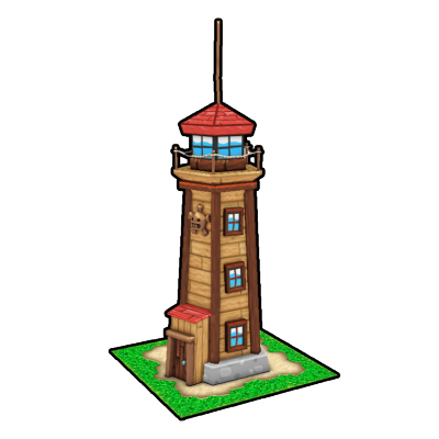 Pp Lighthouse 03 - Pirate Lighthouse (400x400), Png Download