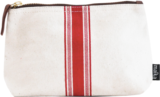 Travel Pouch - Red Stripe - Maika Red Stripe Large Pouch (red Stripe Large) (600x600), Png Download