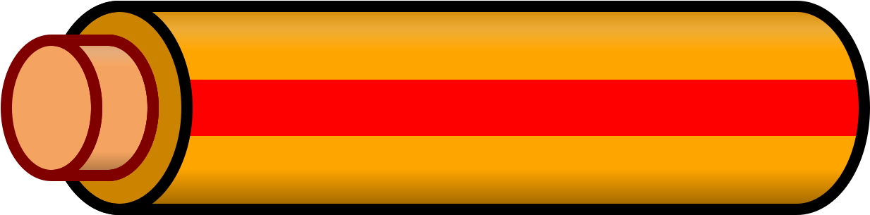 Wire Orange Red Stripe - Yellow Red Wire (1280x384), Png Download