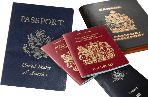 Iran Visa Application To Us, Uk And Canada Citizens - Uk Us And Canadian Passport (600x393), Png Download
