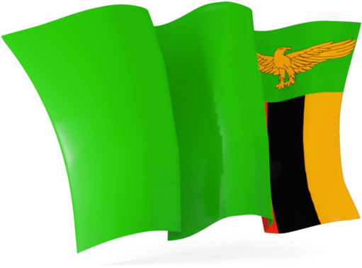 Flag Clipart Zambian - Waving Flag Of Zambia (640x480), Png Download