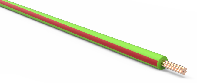 Txl Automotive Wire 20 Awg Light Green W/ Red Stripe - General Supply (650x275), Png Download