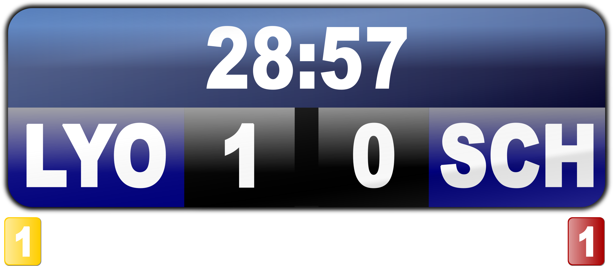 This Free Icons Png Design Of Video Soccer Score Display (2400x1111), Png Download