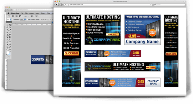 Psd Banner Templates - Web Banner (617x333), Png Download