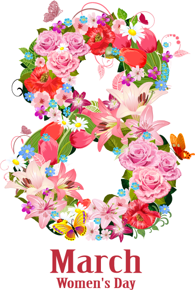 8 March Png - Happy International Womens Day (398x590), Png Download