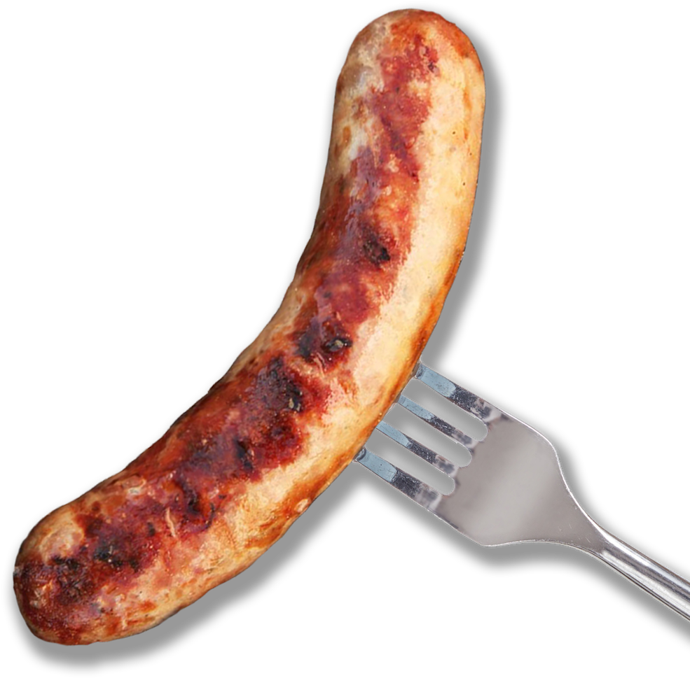 Scratch Family Foods Pork Svg Download - Sausage On A Fork Png (1000x1056), Png Download