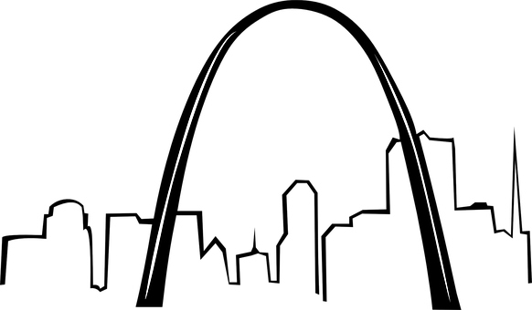 Gateway Arch St Louis Missouri Monument Ar - St Louis Arch Clip Art (582x340), Png Download
