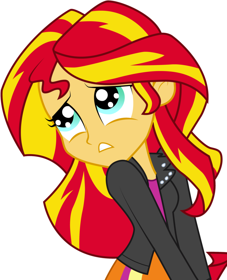 Sunset Shimmer Png Picture Library - Equestria Girls Sunset Shimmer Cute (793x1007), Png Download
