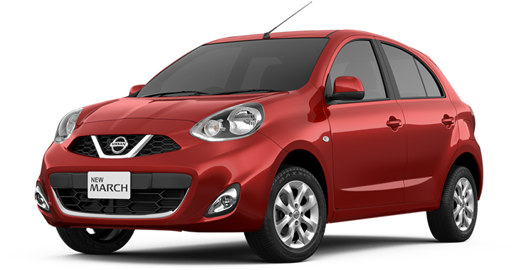 Red Nissan March - Hyundai Cars (830x470), Png Download
