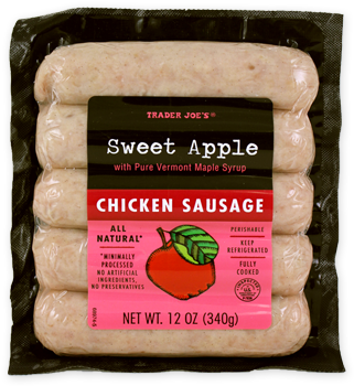 Trader Joes Sausage - Trader Joe's Sausage (394x399), Png Download