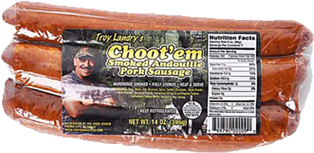Troy Landry's Choot 'em Smoked Andouille Pork Sausage - Sausage (548x223), Png Download