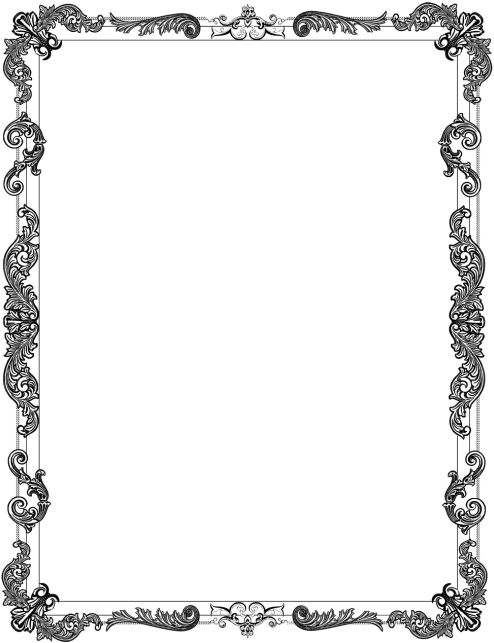 Border For A Paper (500x649), Png Download