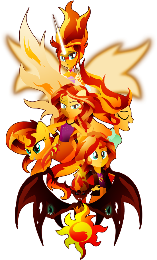 Ii-art, Cutie Mark, Daydream Shimmer, Equestria Girls, - Sunset Shimmer Daydream (600x956), Png Download