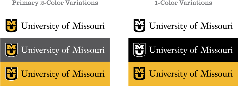 University Of Missouri Primary Logo Full And 1 Color - Missouri (800x324), Png Download