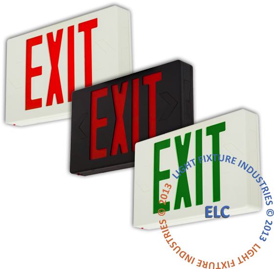 Exit Sign,ul Listed - Exit Sign, Ul Listed - Green Led - White - Battery (600x600), Png Download
